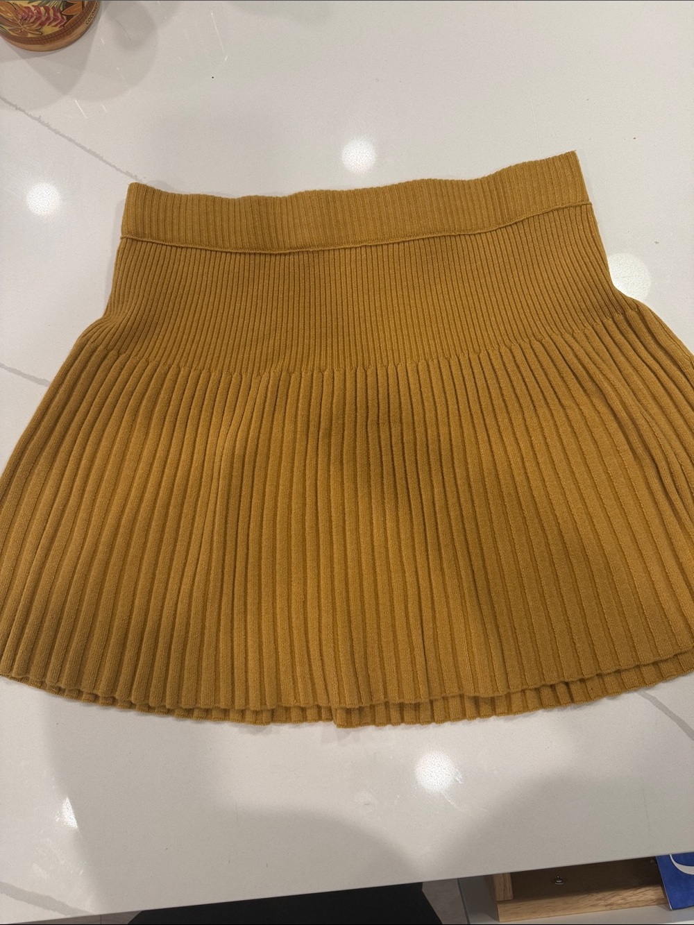 Aerie - Mustard Pleated Knit Skirt